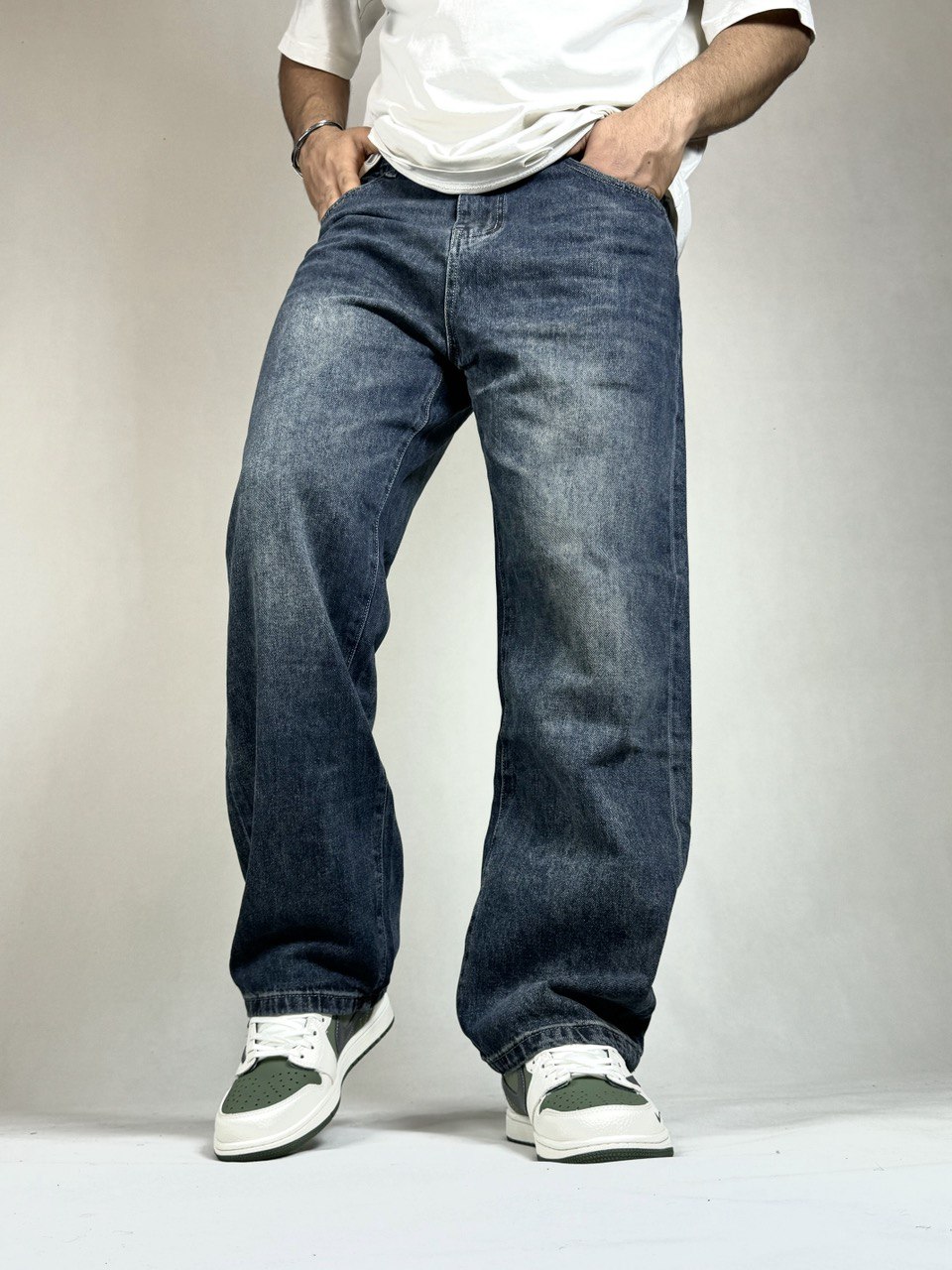 شلوار مردانه جین بگ مدل T77